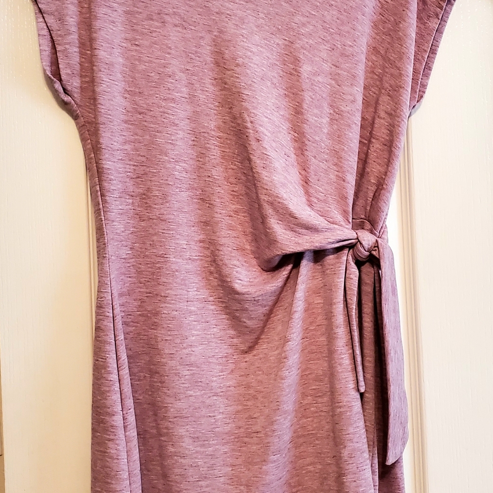 Stylish Mauve Tie-Front Dress